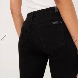 7 FOR ALL MANKIND • b(air) skinny ankle jeans • black• sz 28